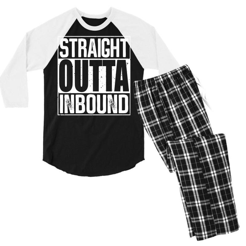 Straight Outta Inbound Pullover Hoodie Men's 3/4 Sleeve Pajama Set | Artistshot