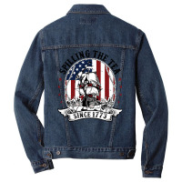 Spilling The Tea Since 1773 American History Teacher Vintage Pullover Men Denim Jacket | Artistshot