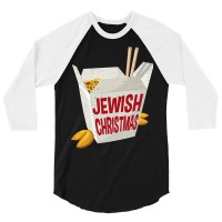 Jewish Christmas Funny Xmas Hanukkah Chinese Food 3/4 Sleeve Shirt | Artistshot