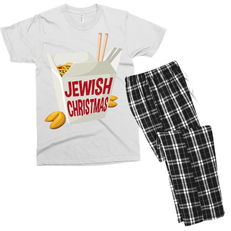 Jewish Christmas Funny Xmas Hanukkah Chinese Food Men's T-shirt Pajama Set | Artistshot