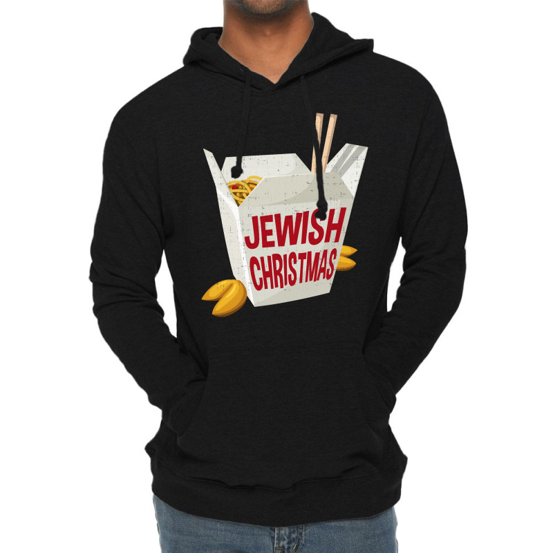 Jewish Christmas Funny Xmas Hanukkah Chinese Food Lightweight Hoodie | Artistshot