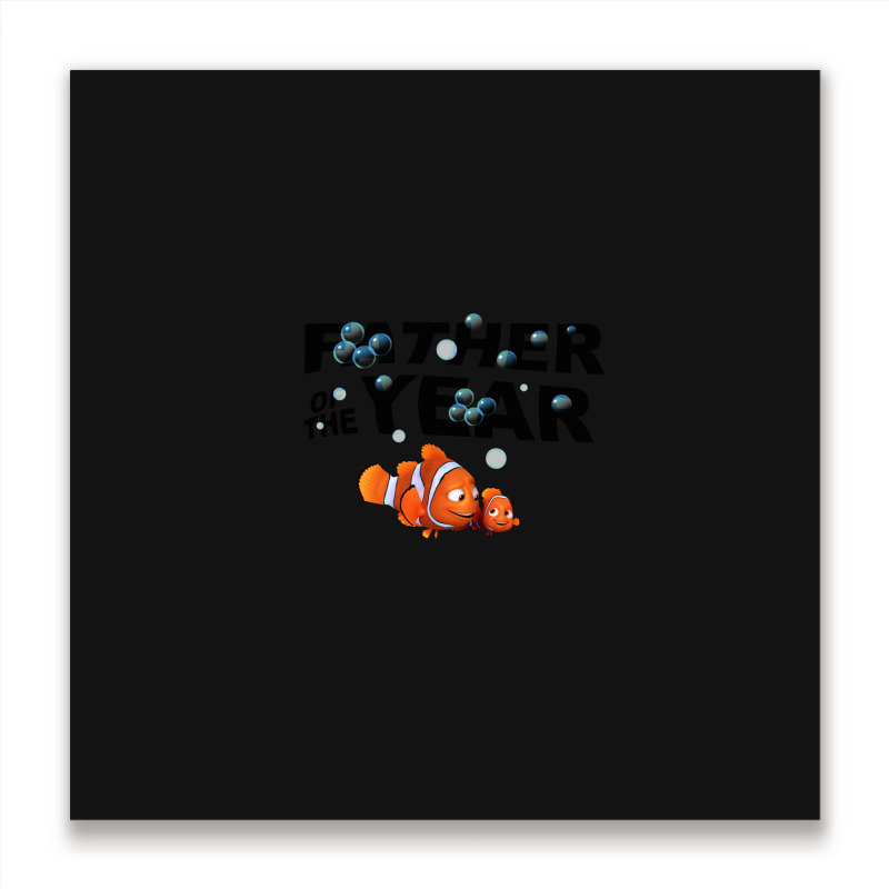 Cartoon Finding-nemo Father Of The Year Metal Print Square | Artistshot