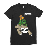 Cool Sloth, Turtle And Snail Running Team Ladies Fitted T-shirt | Artistshot