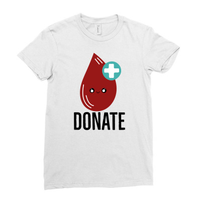 Donate Ladies Fitted T-shirt Designed By Meryart