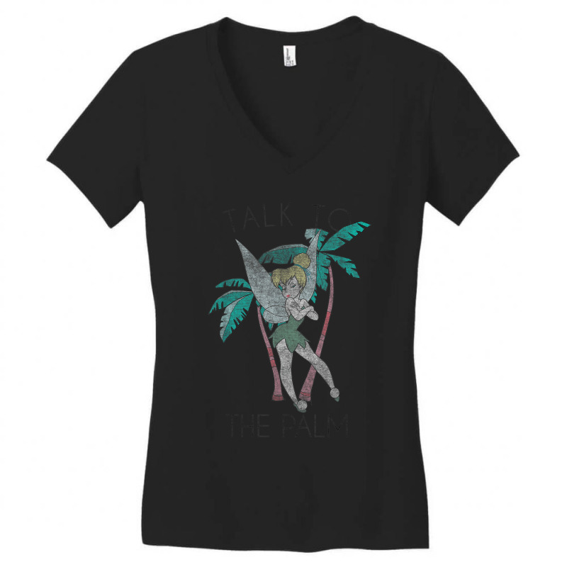 Funny Peters Pan Tinker Bell Talk To The Palm Women's V-Neck T-Shirt by althubich | Artistshot