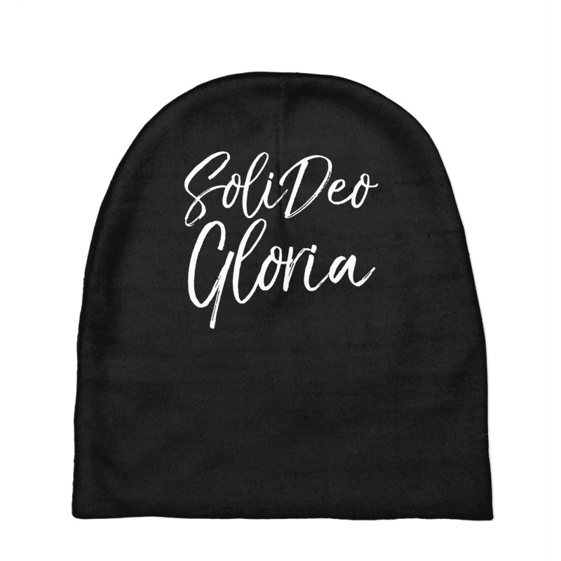 Christian Saying Glory To God Along Latin Soli Deo Gloria Baby Beanies by Min03 | Artistshot