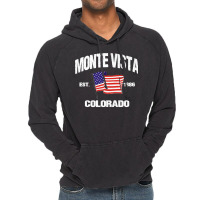 Monte Vista Colorado Co Usa Stars & Stripes Vintage Style Premium Vintage Hoodie | Artistshot