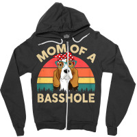 Basset Hound Shirt Gifts Mom Of A Basshole Womens T Shirt Zipper Hoodie | Artistshot