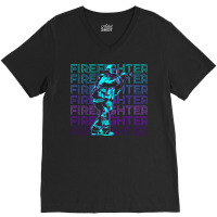 Firefighter,firefighter,firefighting,fireman,retro,gift,family,funny,f V-neck Tee | Artistshot