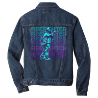 Firefighter,firefighter,firefighting,fireman,retro,gift,family,funny,f Men Denim Jacket | Artistshot