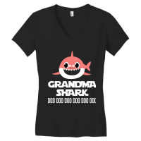 Grandma Shark Women's V-neck T-shirt | Artistshot