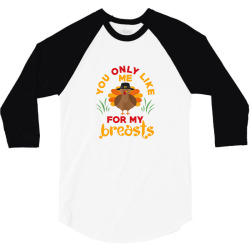 funny thanksgiving pilgrim turkey 3/4 Sleeve Shirt | Artistshot