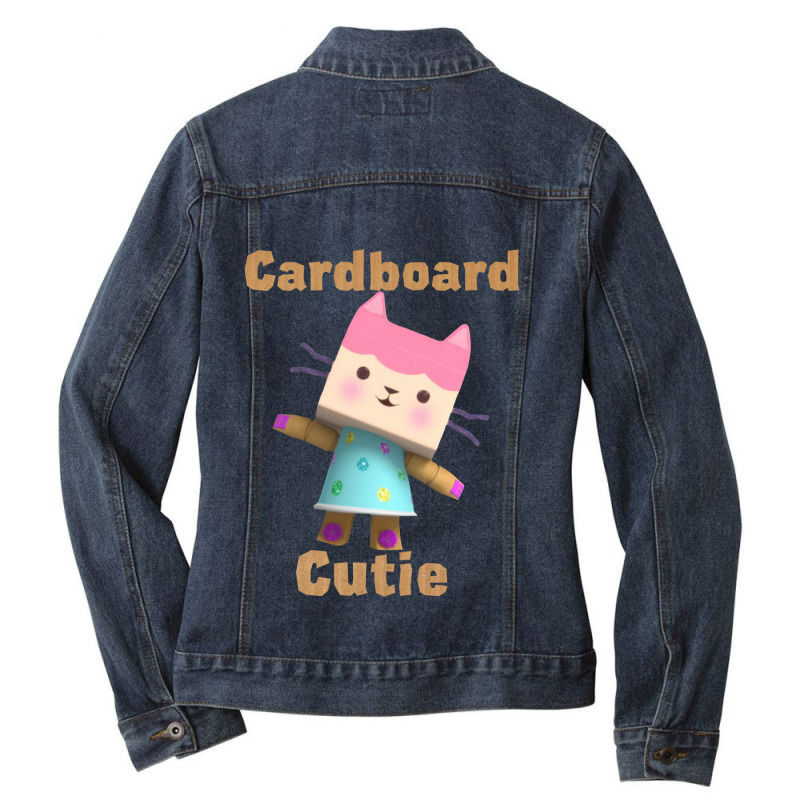 Gabbys Dollhouse Baby Box Cardboard Cutie Ladies Denim Jacket by cm-arts | Artistshot