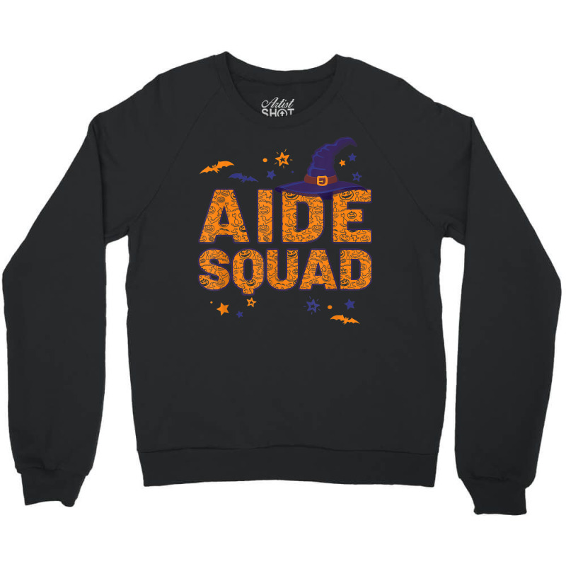 Aide Squad Witch Halloween Nursing Aide Matching Crewneck Sweatshirt by Outpost | Artistshot