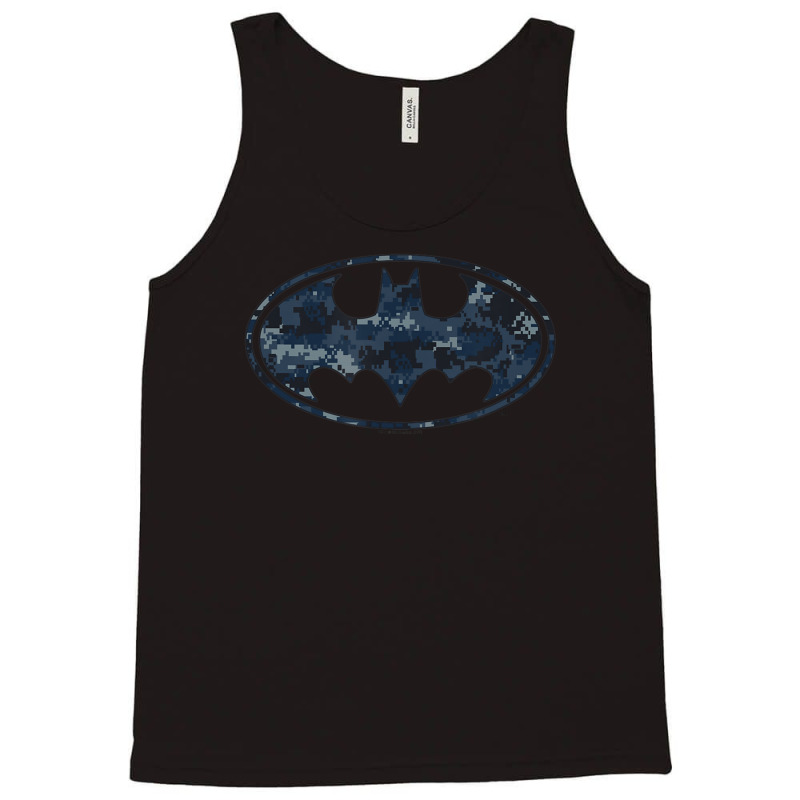 B.at.man Navy Camo Shield Tank Top by thepianistalto | Artistshot