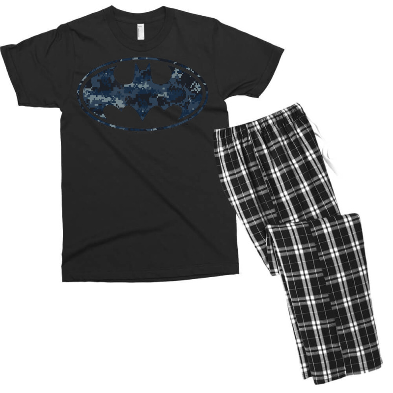 B.at.man Navy Camo Shield Men's T-shirt Pajama Set by thepianistalto | Artistshot