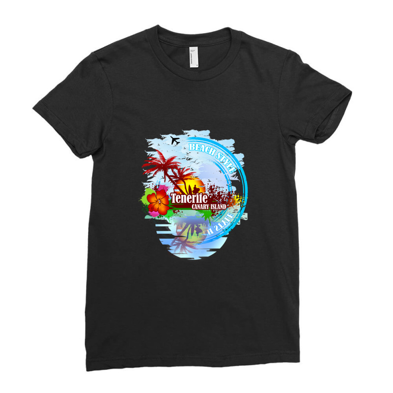 Tenerife Canary Island Ladies Fitted T-Shirt by GregoryHaverstock | Artistshot