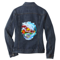 Tenerife Canary Island Ladies Denim Jacket | Artistshot