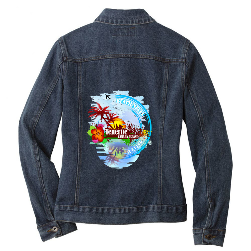 Tenerife Canary Island Ladies Denim Jacket by GregoryHaverstock | Artistshot