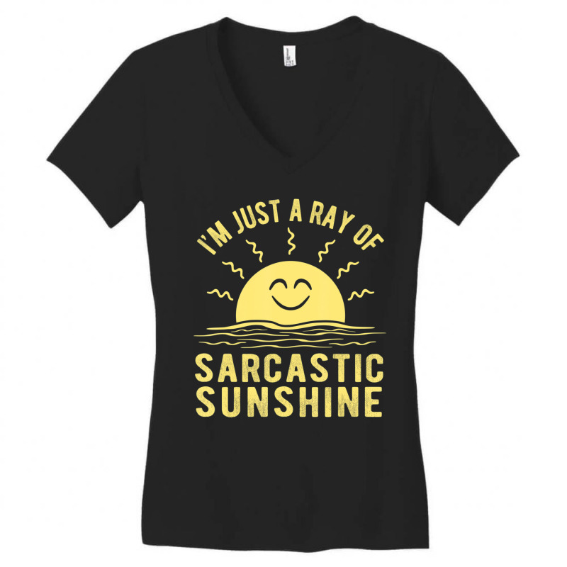 Ray Of Sarcastic Sunshine, & Women Sarcastic Women's V-Neck T-Shirt by cm-arts | Artistshot