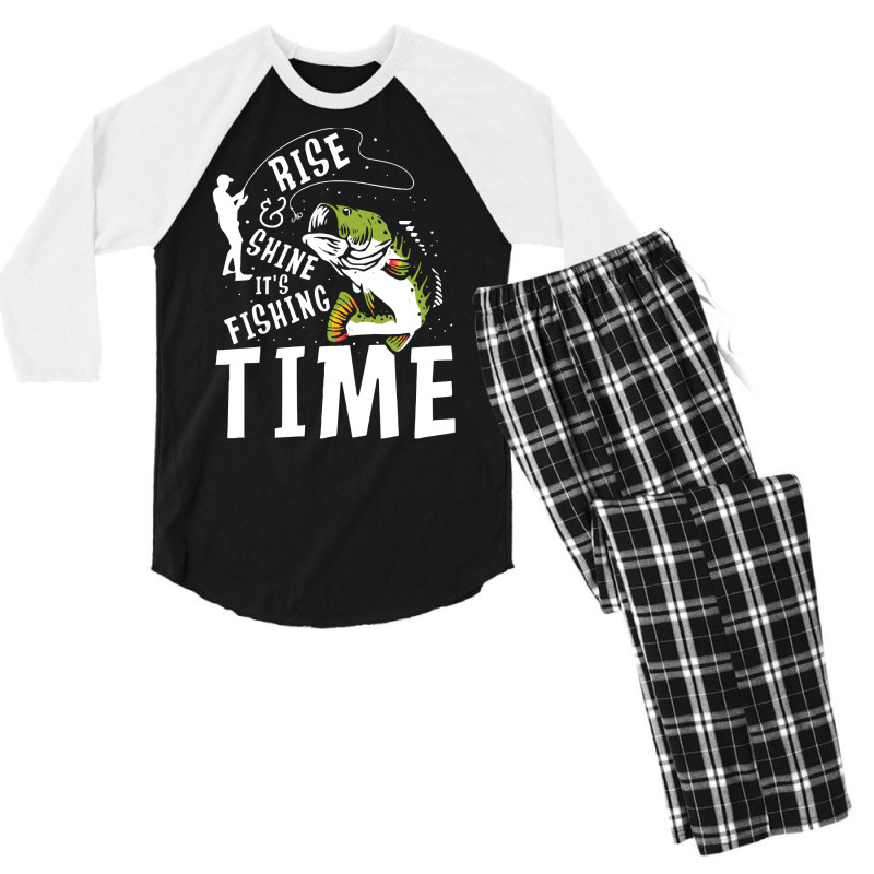 Fisherman,rise,and,shine,it's,fishing,time,2,family,funny,fatherday,fa Men's 3/4 Sleeve Pajama Set | Artistshot