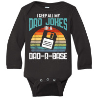 Funny Dad Jokes Database Pun Best Dad Humor Fathers Day T Shirt Long Sleeve Baby Bodysuit | Artistshot