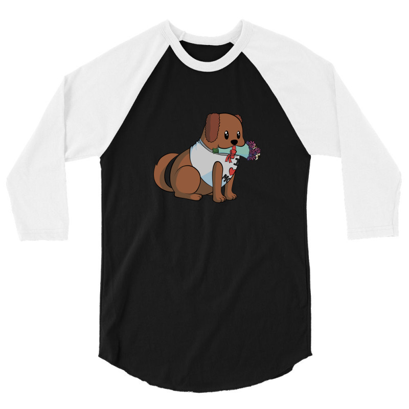 Mothersday I Love Mom American Water Spaniel With Flowers 3/4 Sleeve Shirt | Artistshot