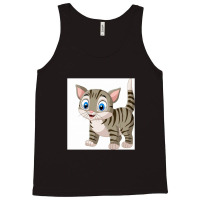 Cartoon Funny Cat Isolated Tank Top | Artistshot