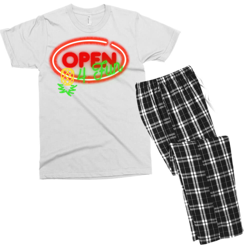 Party Mode Upside Down Pineapple Swinger Vanilla Swapping Long Sleeve Men's T-shirt Pajama Set | Artistshot