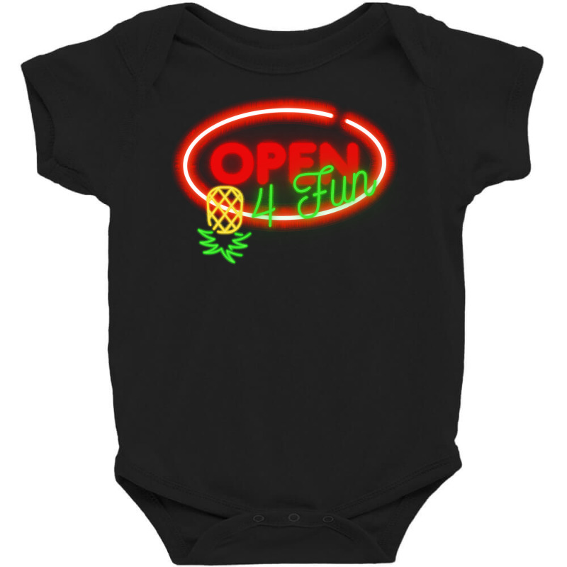 Party Mode Upside Down Pineapple Swinger Vanilla Swapping Long Sleeve Baby Bodysuit | Artistshot