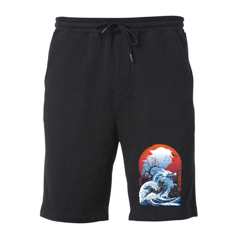 The Great Water Dragon Fleece Short | Artistshot