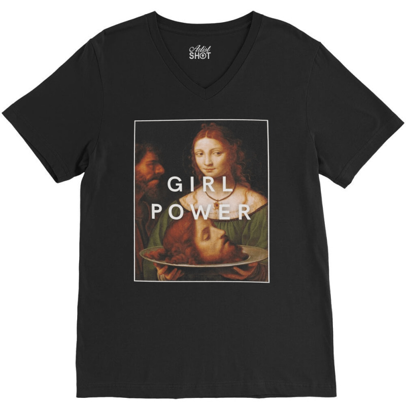 Girl Power, Salome Bernardino Luini, Vintage Aesthetic, Judith And Hol V-neck Tee | Artistshot