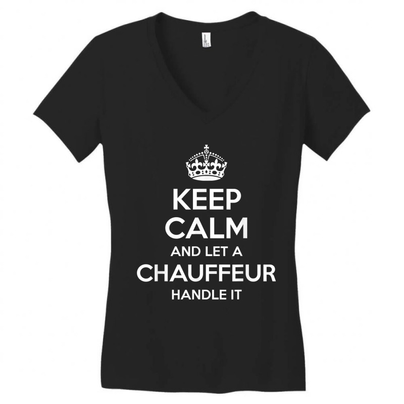 Chauffeur Gift Funny Job Title Profession Birthday Work Idea Women's V-Neck T-Shirt by WillettaIngber | Artistshot