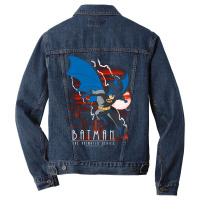 B.at.man Animated Lightning Strikes Longsleeve Men Denim Jacket | Artistshot