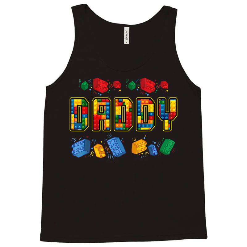 Daddy Brick Builder Funny Blocks Master Builder Dad Tank Top | Artistshot