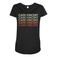 Cape Vincent New York Cape Vincent Ny Retro Vintage Text T Shirt Maternity Scoop Neck T-shirt | Artistshot