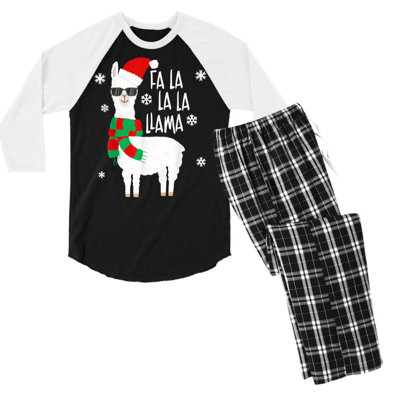 Fa La La Llama   Funny Falala Llama Christmas T Shirt Men's 3/4 Sleeve Pajama Set | Artistshot