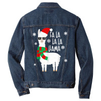 Fa La La Llama   Funny Falala Llama Christmas T Shirt Men Denim Jacket | Artistshot