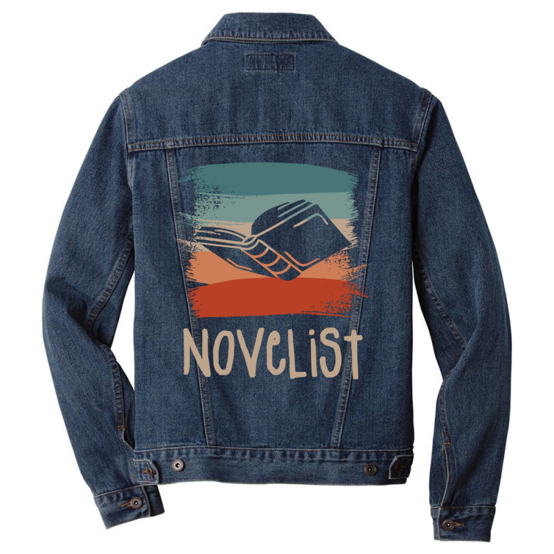 Retro Vintage Novelist Novel Author Long Sleeve T Shirt Men Denim Jacket by cm-arts | Artistshot