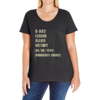 D Day Legend 1944 Invasion Normandy Military Ww2 Ladies Curvy T-shirt | Artistshot