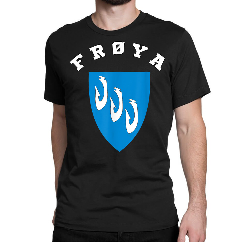 Frøya Coat Of Arms Flag National Pride Gift Souvenir Classic T-shirt by Deluxe | Artistshot