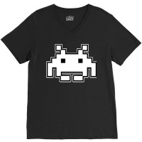 Classical Space Invader V-neck Tee | Artistshot