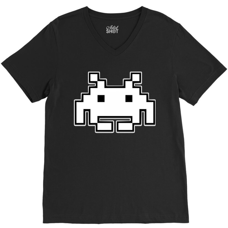 Classical Space Invader V-Neck Tee by MarlonChristopherMoyer | Artistshot