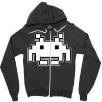 Classical Space Invader Zipper Hoodie | Artistshot