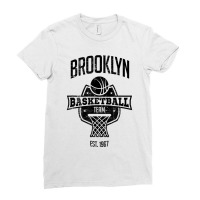 Distressed Net Retro Look Fan Gift Party Tailgate Ny Gameday Ladies Fitted T-shirt | Artistshot