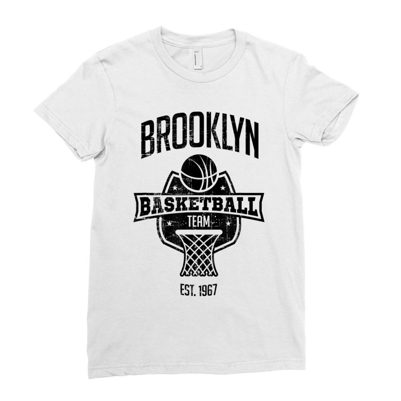 Distressed Net Retro Look Fan Gift Party Tailgate Ny Gameday Ladies Fitted T-Shirt by BrodyEdgmon | Artistshot