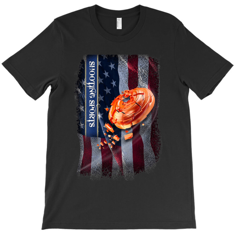 Patriotic Flag Clay Target Skeet Trap Sporting Clay Gift Ide T-shirt | Artistshot