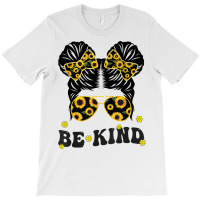 Be Kind Unity Day Anti Bullying Kids Cute Messy Bun Orange T Shirt T-shirt | Artistshot