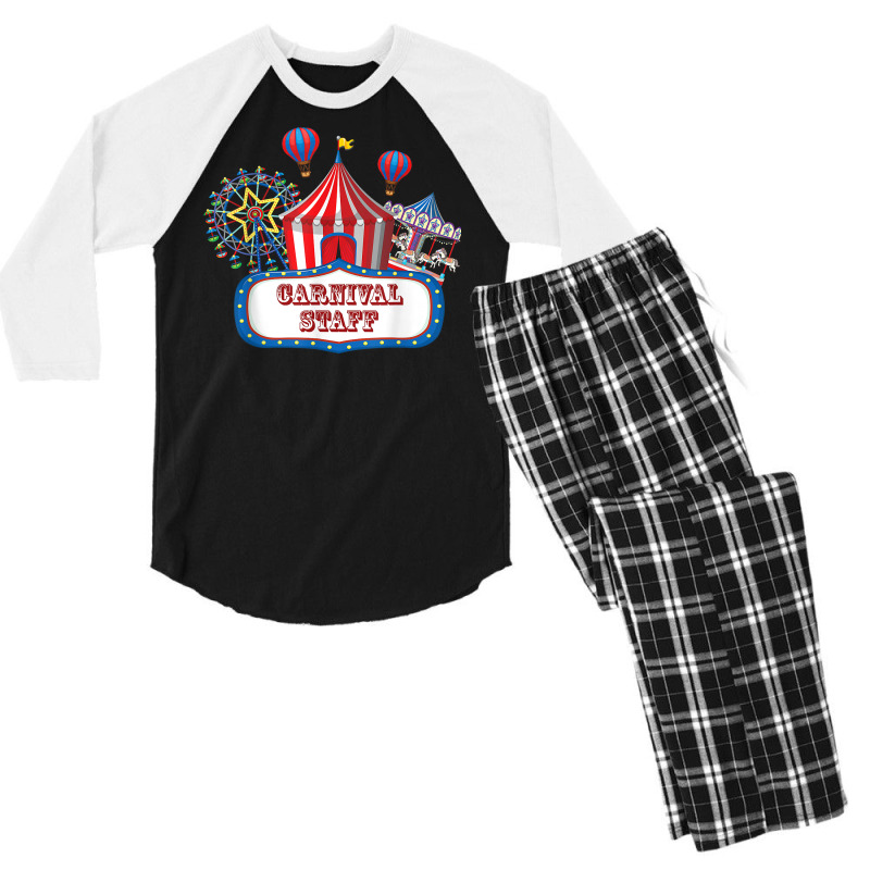 Carnival Staff For Circus Event Staff & Ringmaster Lover T Shirt Men's 3/4 Sleeve Pajama Set by cm-arts | Artistshot