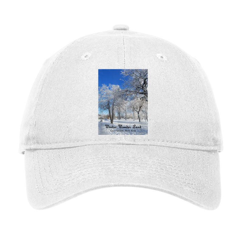 Winter Wonderland Goat Island, New York 2017 T Shirt Adjustable Cap by cm-arts | Artistshot